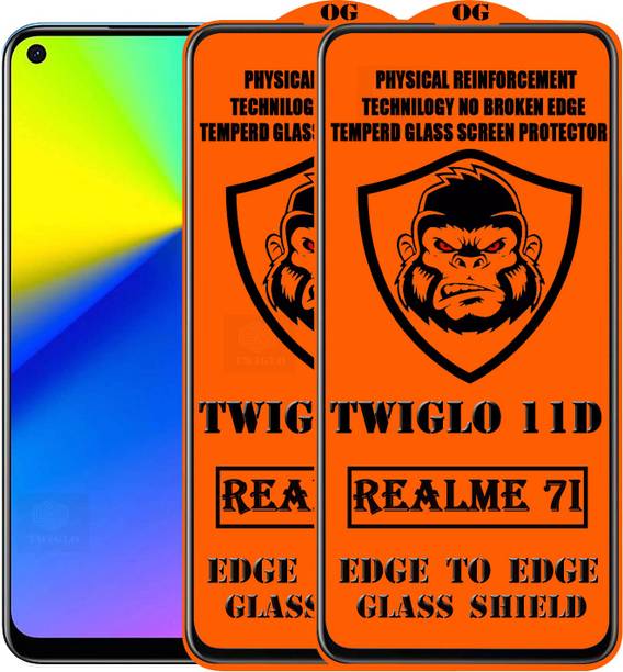 TWIGLO Edge To Edge Tempered Glass for REALME 7I