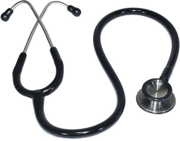 Dishan Stethoscope for Doctors and Medical Students- Black Tube- Evolife Excellent II Manual Stethoscope