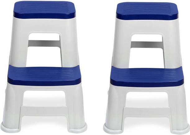 Nilkamal Nilkamal Step Stool 31 (Silk Grey/ Cobalt Blue) Stool