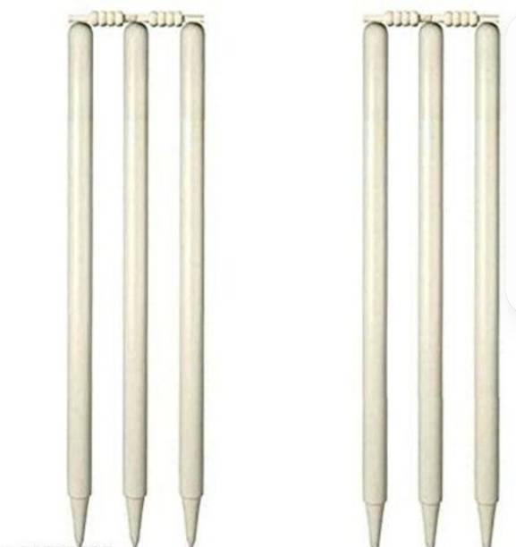 shri shyam traders K M set of 6 white wickets