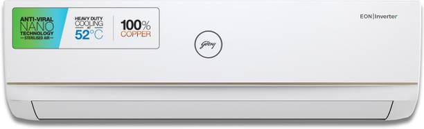 Godrej 1.5 Ton 3 Star Split Inverter Convertible 5-in-1 Cooling with Anti-Virus Protection AC  - White, Gold