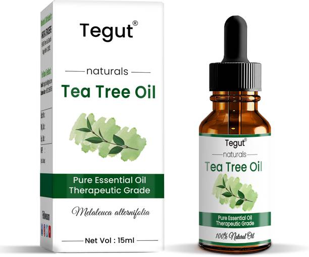 Tegut Tea Tree Essential Oil For Skin, Hair, Face, Acne Care, Pure, Natural And Undiluted Therapeutic Grade Essential Oil (15 ml) (Pack of 1)