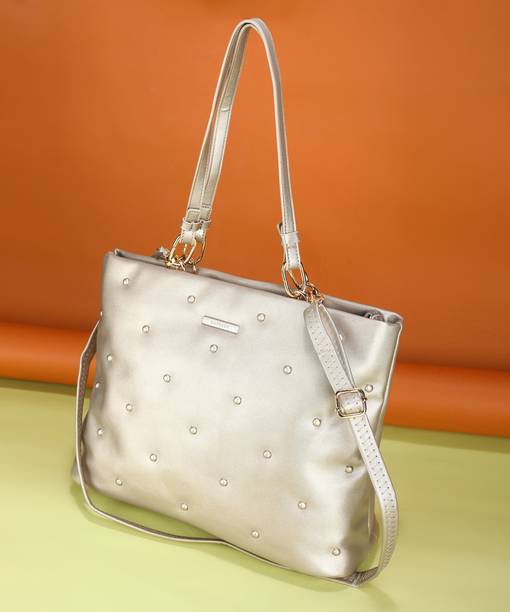 Women Gold Hand-held Bag - Extra Spacious