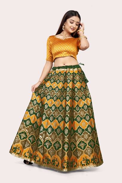 DISHWA FASHION Self Design Semi Stitched Lehenga Choli - Image 5