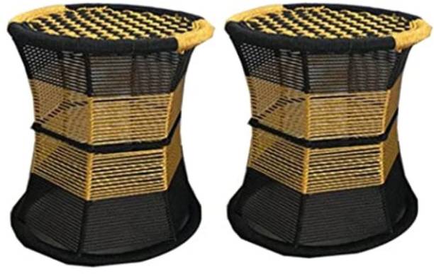 Craferia Export Handmade iron frame rope mudha sitting stool for indoor/Outdoor use. Bamboo Outdoor Chair