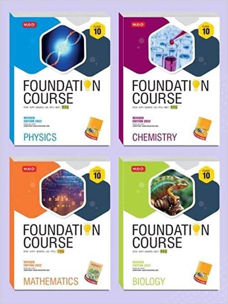 MTG Foundation Course For NTSE-NVS-BOARDS-JEE-NEET-NSO-IMO Olympiad - Class 10 (Physics, Chemistry, Mathematics & Biology), Based On Latest Competency Based Education 2022- Set Of 4 Books Paperback – 17 February 2022