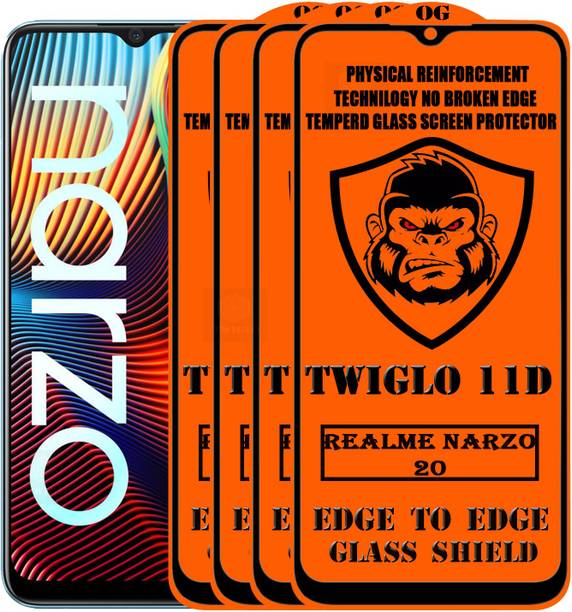 TWIGLO Edge To Edge Tempered Glass for REALME NARZO 20