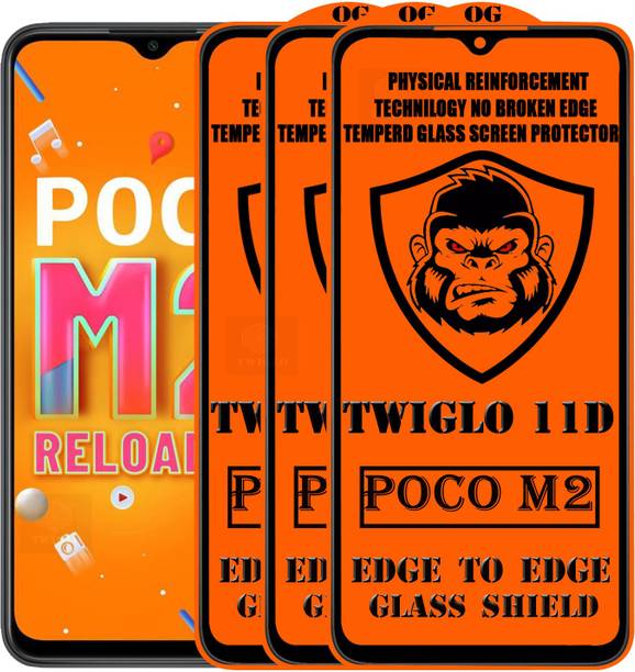 TWIGLO Edge To Edge Tempered Glass for REDMI POCO M2