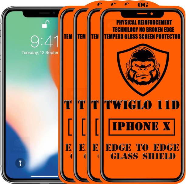 TWIGLO Edge To Edge Tempered Glass for Apple iPhone X