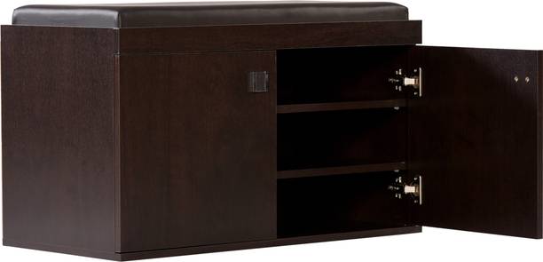 DeckUp Turrano 2-Door Dark Wenge Engineered Wood Shoe Rack