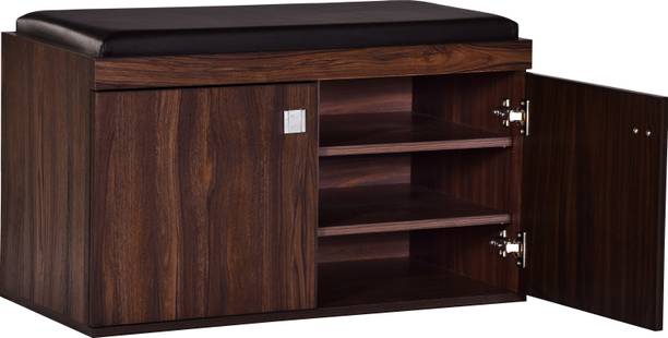 DeckUp Turrano 2-Door Walnut Engineered Wood Shoe Rack