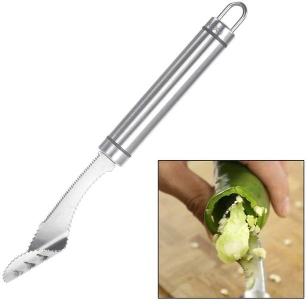 Sterling Bazaar Stainless Steel Chili Corer Peppers Seed Remover Knife Cherry Pitter