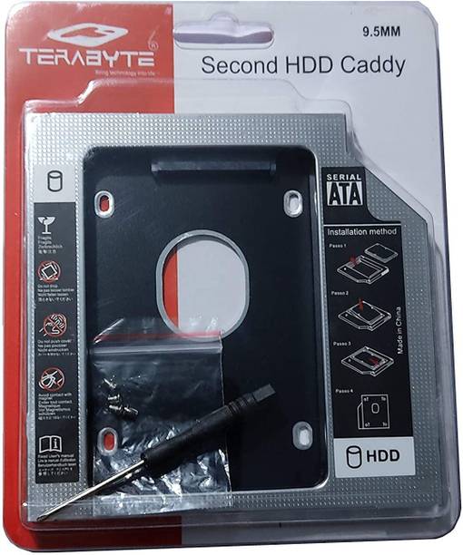 TERABYTE 2.5''Internal HDD 9.5MM SATA Second Caddy CD/DVD-ROM to Expanded Data Storage 2.5 inch 9.5MM Internal Hard Drive Enclosure/HDD CADDY