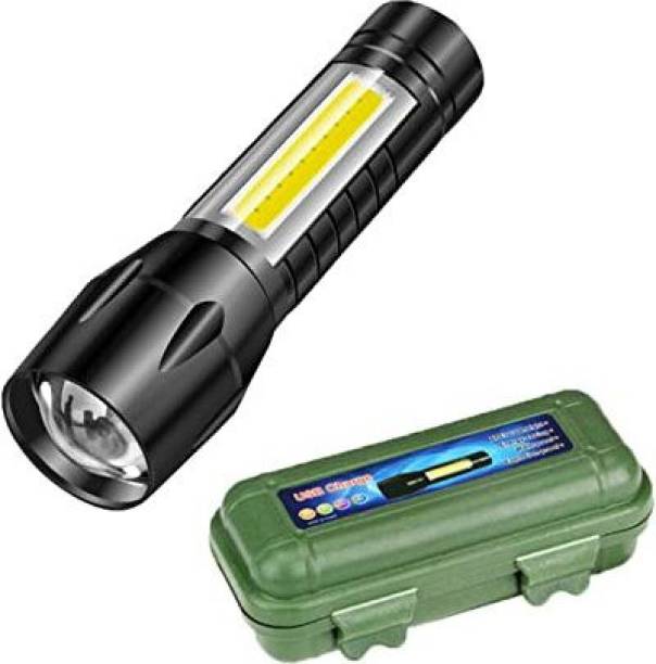 SHOKY LOOKS Torch Light Mini Long Range USB Rechargeable Waterproof Torch, Emergency Lights Night Lamp