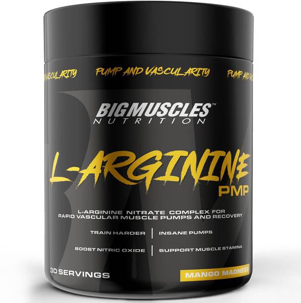 BIGMUSCLES NUTRITION L-Arginine PMP Powder [30 Serving] Muscle Building Amino Acid | Faster Recovery BCAA