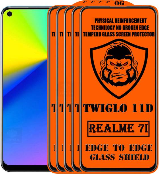 TWIGLO Edge To Edge Tempered Glass for REALME 7I