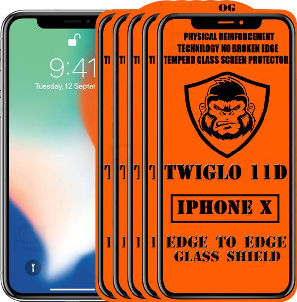 TWIGLO Edge To Edge Tempered Glass for Apple iPhone X