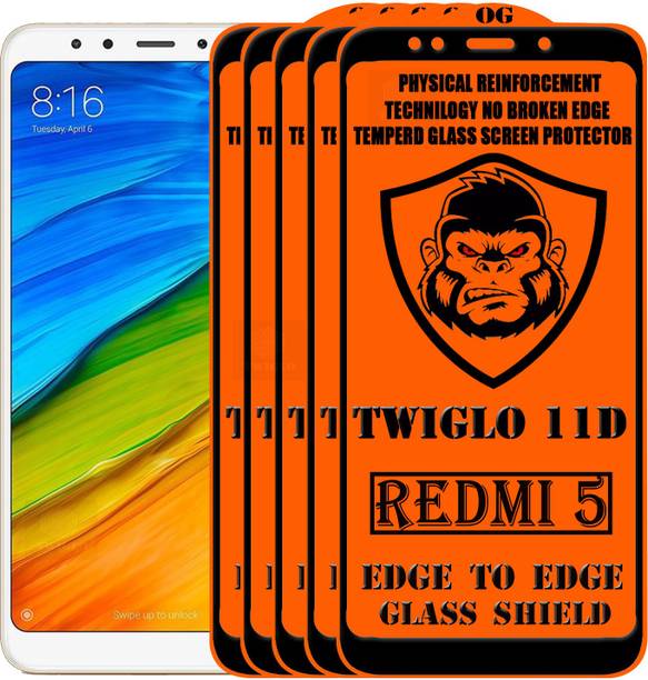 TWIGLO Edge To Edge Tempered Glass for Mi Redmi 5