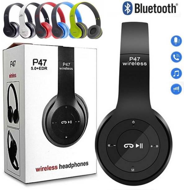 IMMUTALE P47 Wireless Bluetooth Headphones 5.0+EDR with Volume Control,T19 Smart Headphones