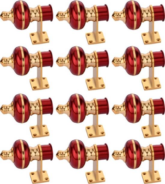 Sun Shield Gold, Maroon Curtain Hooks Metal