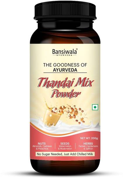 Bansiwala Ayurvedic Thandai Powder with Nuts, Seeds and Herbs, Energy & Nourishment Powder