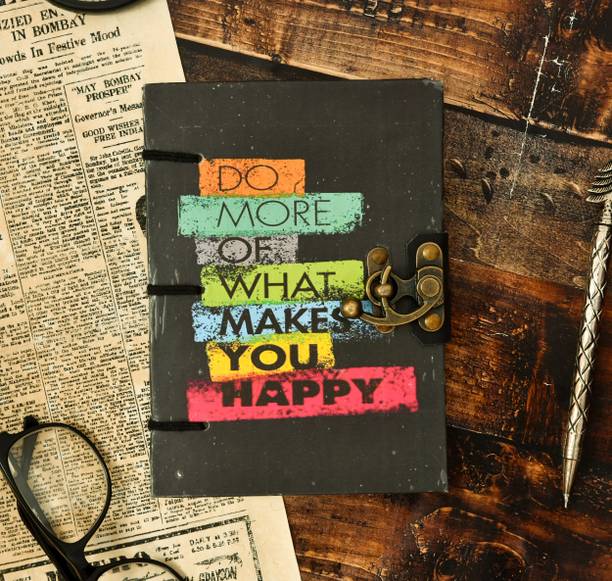 The Vintage Journal Motivational Quotes Euro Binding Diary With Lock Closure A5 Diary Un-ruled 144 Pages