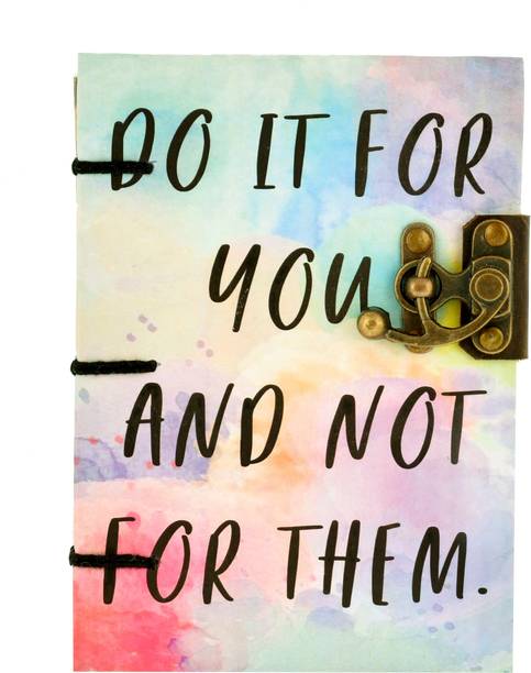 The Vintage Journal Motivational Quotes Euro Binding Diary With Lock Closure A5 Diary Un-ruled 144 Pages