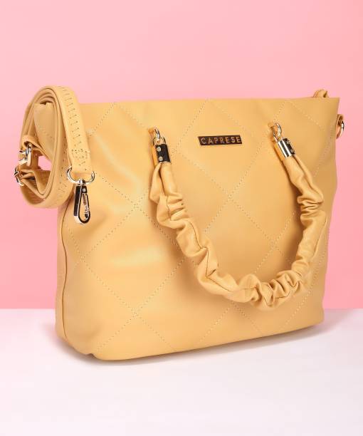 Women Yellow Hand-held Bag - Extra Spacious Price in India