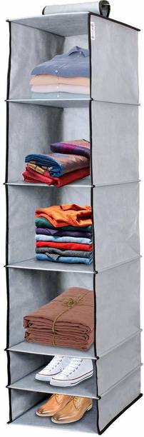 Unicrafts 2 Section Closet Organizer - Hanging Shelves Shoe Organizer, Regular Organizer, Closet Organizer