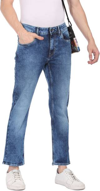 FLYING MACHINE Men Tapered Fit Mid Rise Blue Jeans