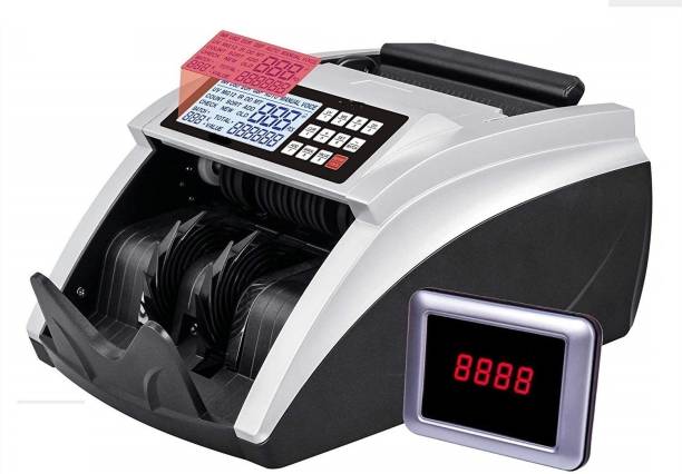 DRMS STORE Money/Note/Currency/Cash Counting Machine with MG, UV, IR Automatic Fake Note Detection Updated for All New and Old Notes 10,20,50,100,200,500,2000- Manual Value Feature Note Counting Machine