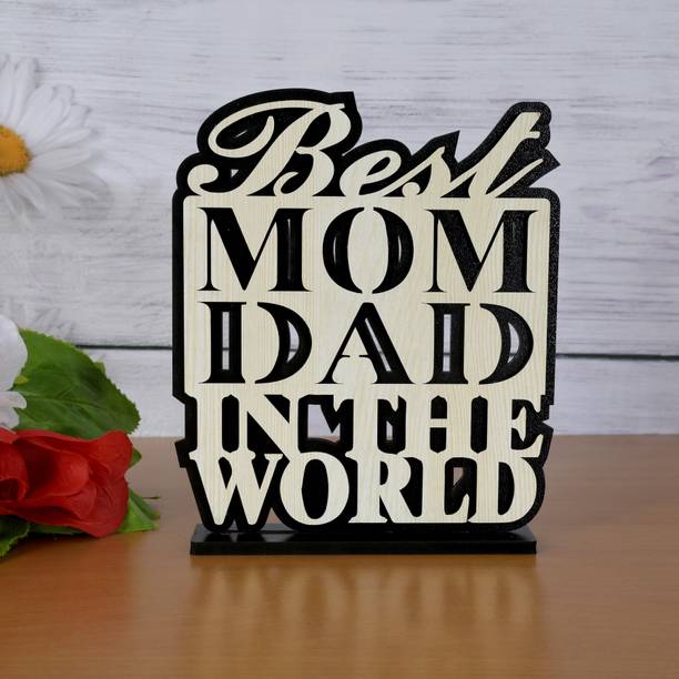 iMPACTGift For you Best Mom Dad in the World gifts for Mom Dad anniversary. Decorative Showpiece  -  0.5 cm