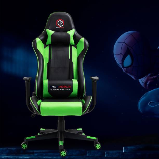 OVERPOWER Gaming Chair Ergonomic Seat & Height Adjustment Recliner with Headrest Leather Gaming Chair
