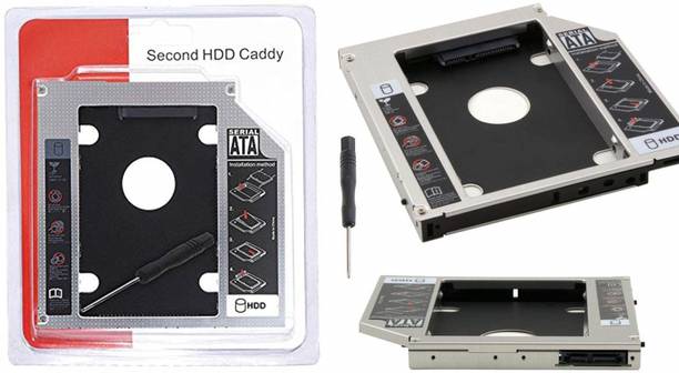 GIPTIP HDD CADDY 9.5MM SATA 2nd CD/DVD-ROM to Expanded Data Storage for All PC/Laptop 2.5 inch 9.5 MM Universal HDD Caddy Internal Hard Drive Enclosure