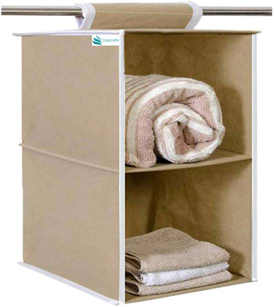 Unicrafts 2 Section Closet Organizer - Hanging Shelves Closet Organizer