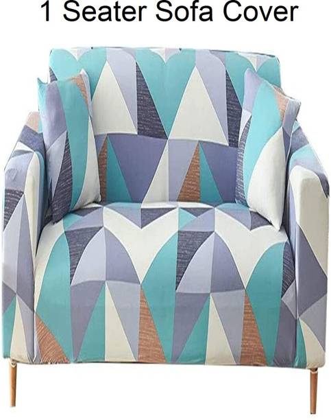 lukzer Polyester Geometric 1 Seater Sofa Cover