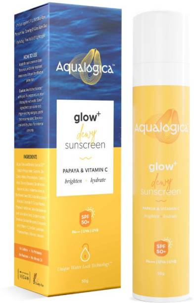 Aqualogica Sunscreen - SPF SPF 50 PA++++ Glow+ Dewy Sunscreen with SPF 50 for UVA/B & Blue Light Protection
