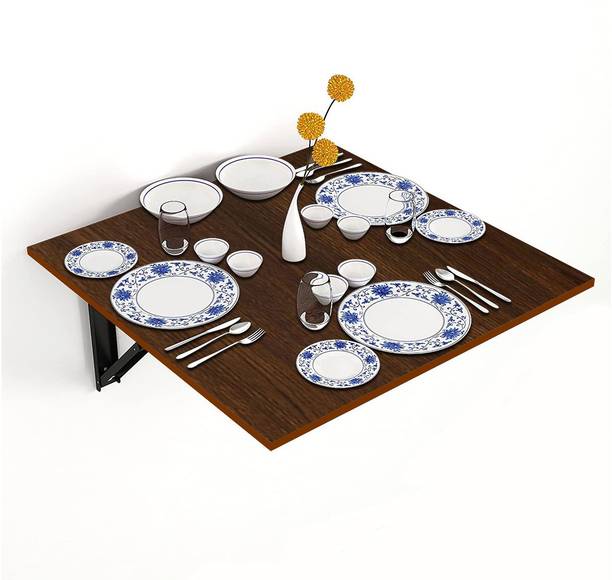 कवाची Space Saving 3 Seater Wall Mount Folding Breakfast Dining Table for Dining Room Engineered Wood 2 सीटर डाइनिंग टेबल