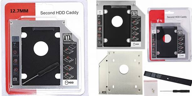 TERABYTE 2nd SATA HDD 12.7MM CADDY CD/DVD-ROM to Expanded Data Storage for All Laptop/PC 2.5 inch 12.7MM Universal HDD Caddy Internal Hard Drive Enclosure for All Laptop/PC