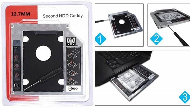 TERABYTE 2.5'' Internal 12.7MM HDD CADDY 2nd SATA CD/DVD-ROM to Expanded Data Storage 2.5 inch 12.7MM Universal HDD Caddy Internal Hard Drive Enclosure for All Laptop/PC