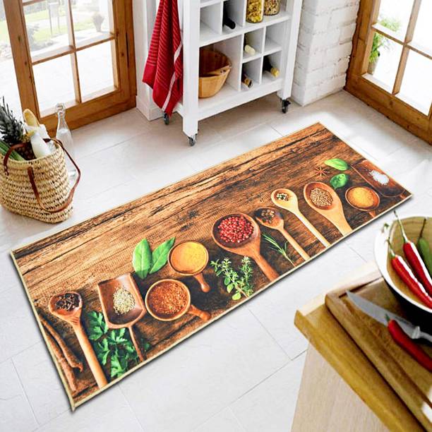 Ishro Home Rubber, Velvet Floor Mat