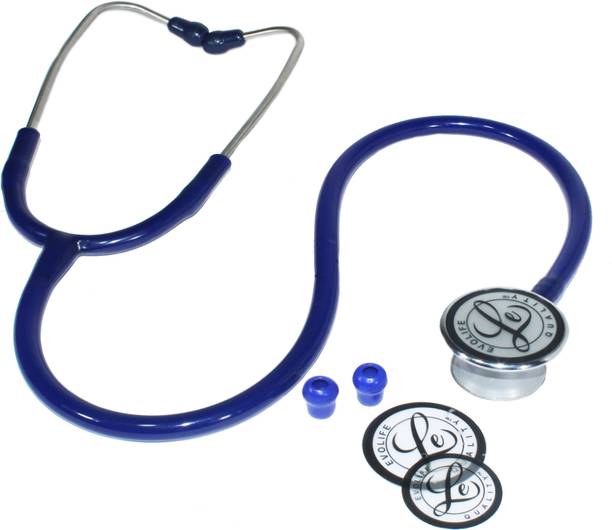 AKI Stethoscope- Evolife Double Heart- for Doctors and Medical Students- Blue Tube Stethoscope Stethoscope