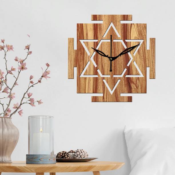 vpk Analog 30 cm X 30 cm Wall Clock (Beige, Without Glass, Standa