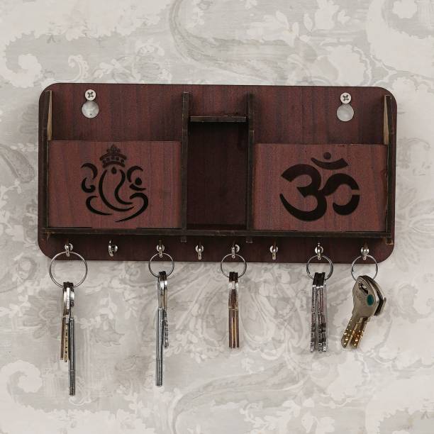 CAPIO ART DESIGNER & TRENDY KEY HOLDER/ WALL ORGANISER/WALL DECOR/WALL HOOK. Wood, Steel Key Holder