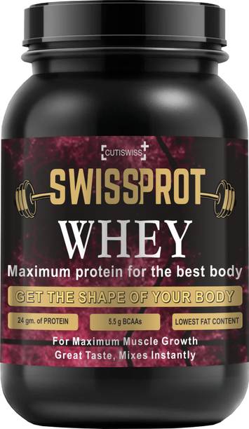 CUTISWISS Whey Protein Powder For Muscle Gain For Men Women Boys Girls Beginners 1 KG Whey Protein