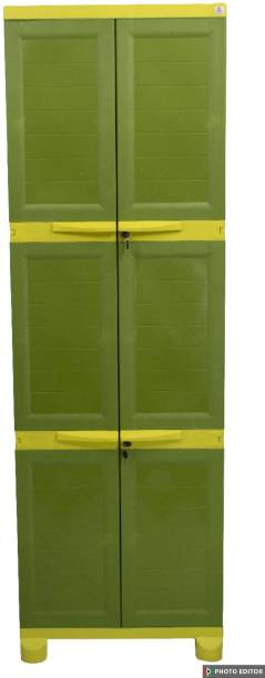 Classic Furniture Liberty 6ft- Green Yellow Plastic 2 Door Wardrobe
