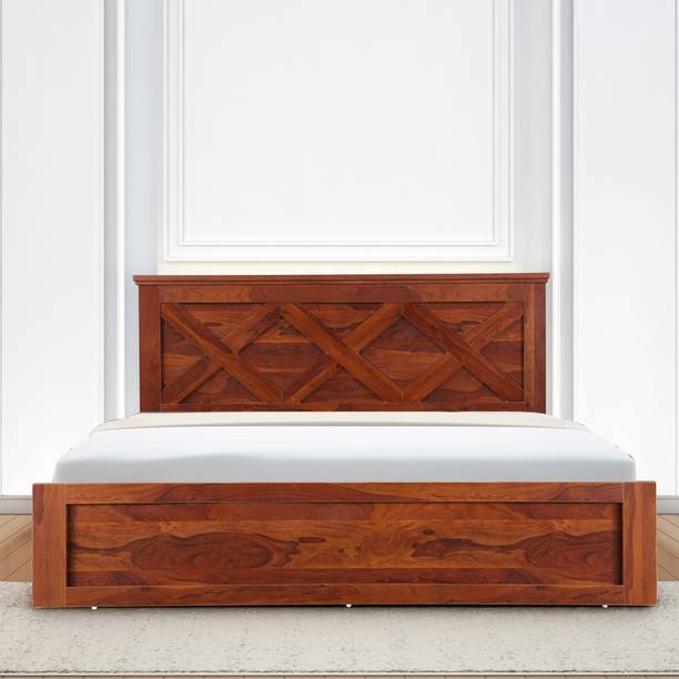 Hometown Engineered Wood Queen Box Bed, 165 cm x 209 cm (5.41 ft x 6.86 ft)