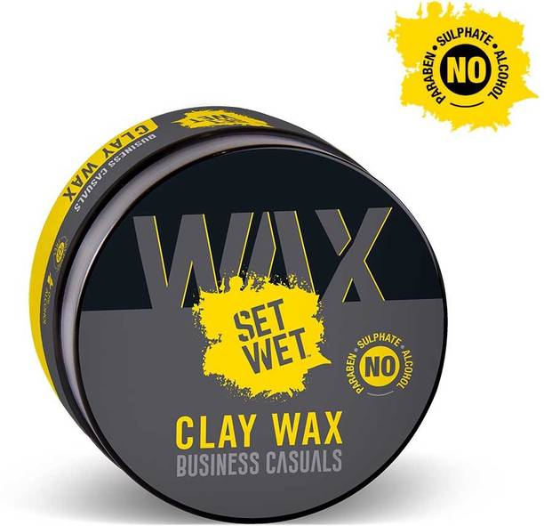 सेट वेट Hair Wax For Men - Hair Clay Wax, Strong Hold & Ultra Matte Finish, Restylable बालों का वैक्स