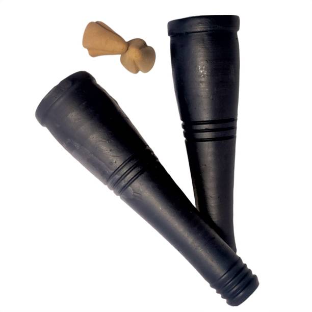Desi Mitti Handmade Chillum With Gitti, Terracotta Chillum With Gitti Decorative Showpiece  -  9.5 cm