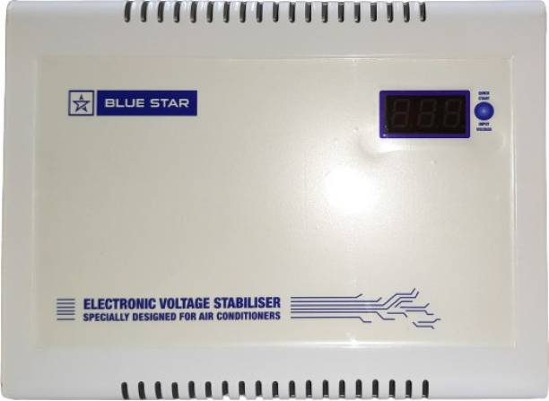 Blue Star 4KVA STABLIZER (175V-280V) FOR UPTO 1.5 TON AC 100% COPPER WINDING WITH 2 YEARS WARRANTY (MODEL-VS417DTA-GT) WALL MOUNTED WITH MOUNTING ACCESORIES